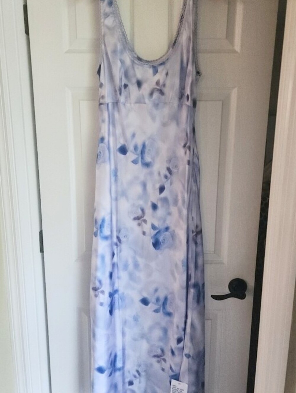Silky Spring Satin Floral Slip Dress 90's Y2K Inspired